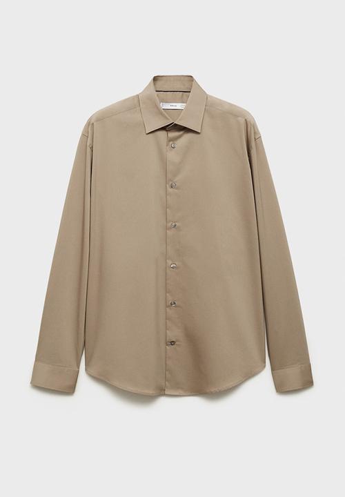 MANGO - Shirt play - light brown