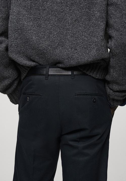 MANGO - Trousers Nicco - Navy