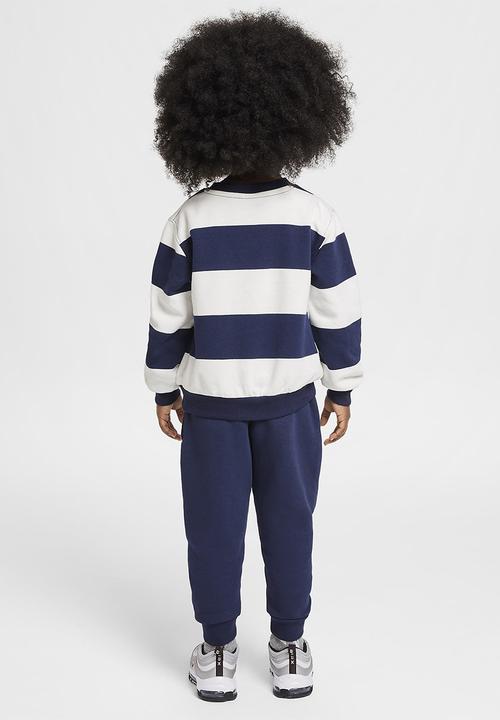 Nike - Nkn n nsw club snl stripe crew - midnight navy