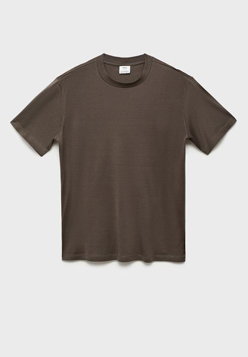 MANGO - T-Shirt below - dark grey 