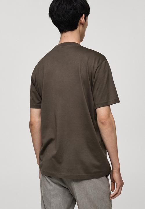 MANGO - T-Shirt below - dark grey 