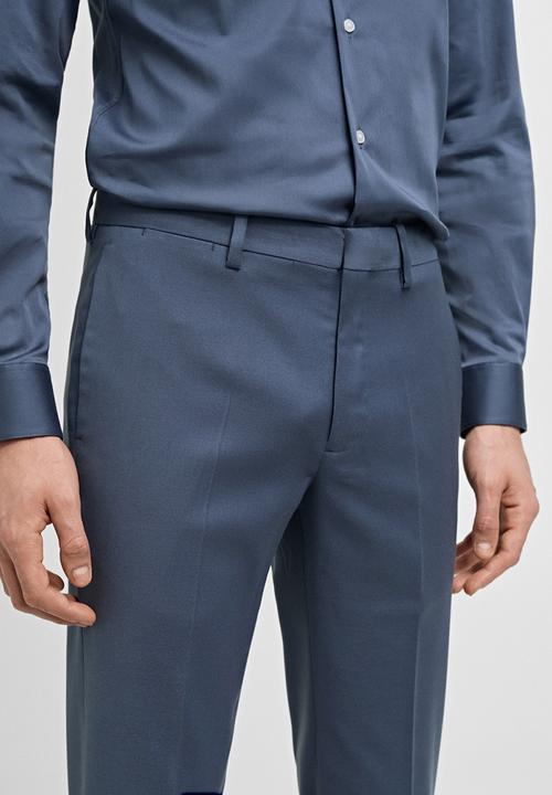 MANGO - TROUSERS PARIS  - SKY-BLUE