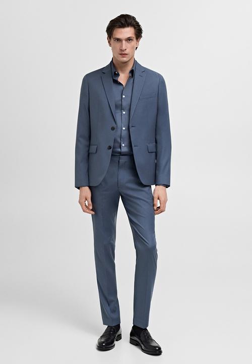 MANGO - TROUSERS PARIS  - SKY-BLUE