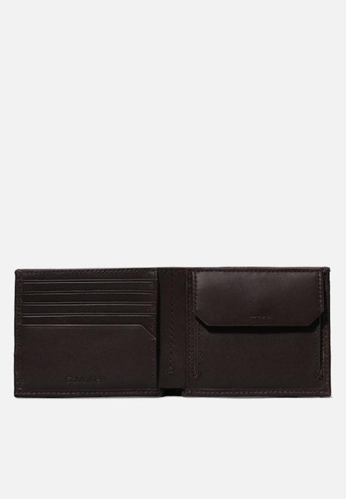 Calvin Klein - Subtle Mix Bifold 5Cc W/Coin - Java Brown Pebble And Smooth