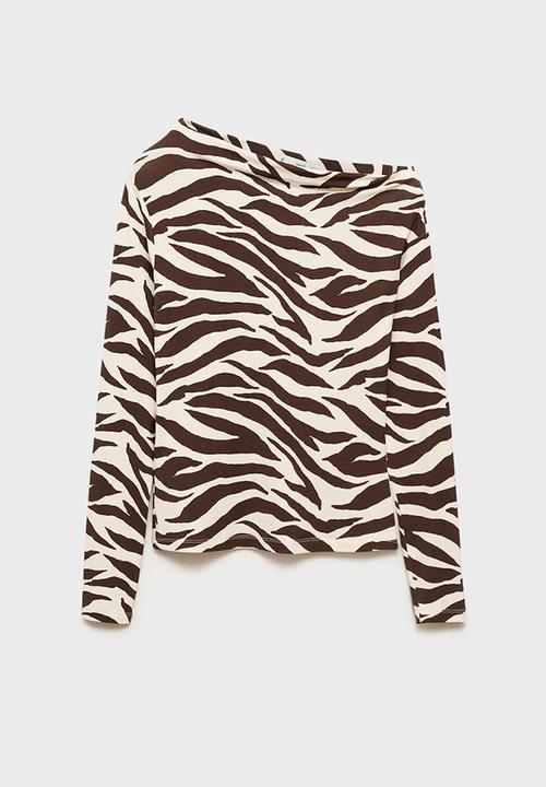 MANGO - T-Shirt Carama - Brown