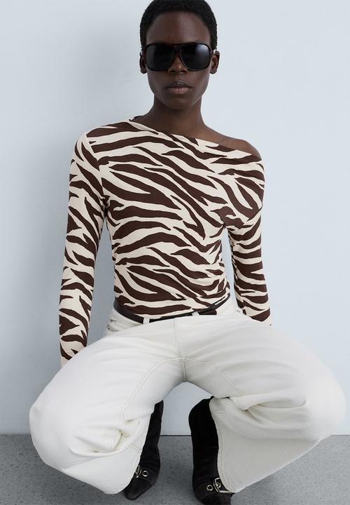 MANGO - T-Shirt Carama - Brown