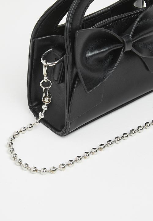 Pop Candy - Bow décor hand bag - black