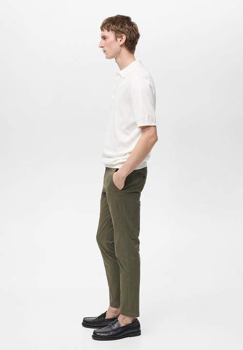 MANGO - Trousers Prato - Khaki