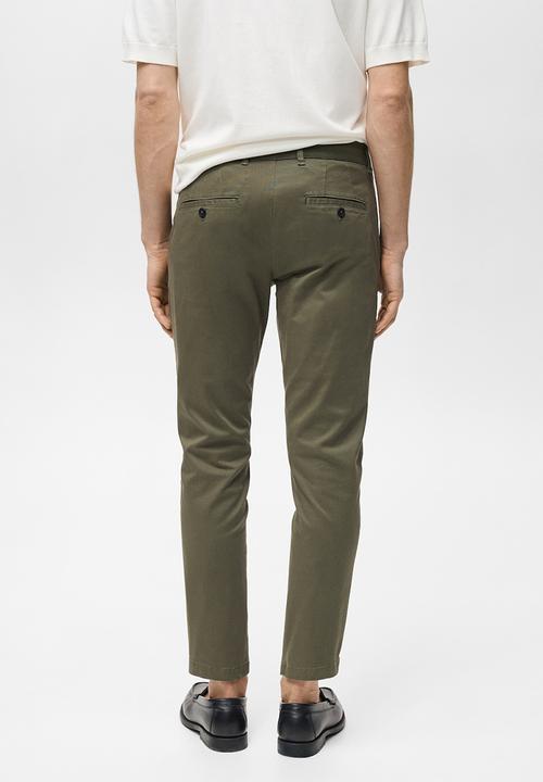MANGO - Trousers Prato - Khaki