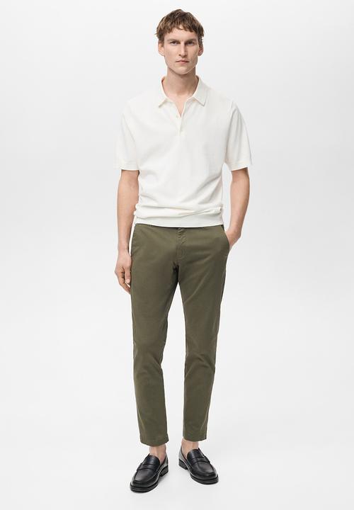 MANGO - Trousers Prato - Khaki