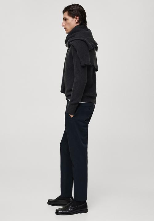 MANGO - Trousers Prato  - Navy