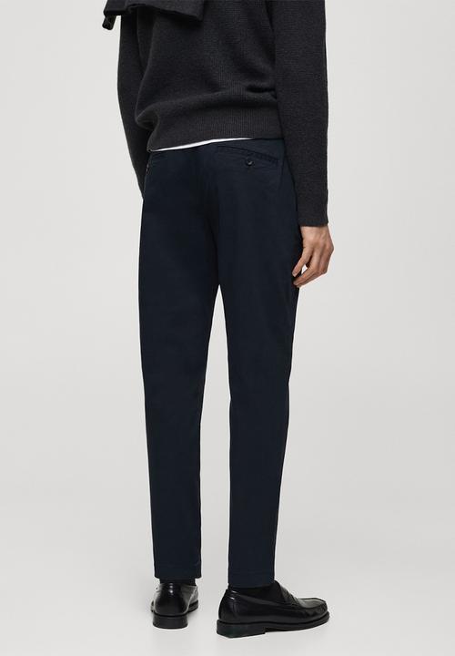 MANGO - Trousers Prato  - Navy