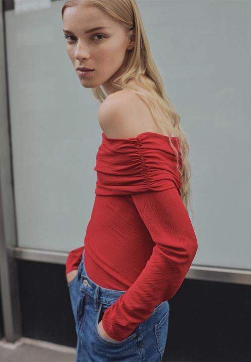 MANGO - Blouse Blush - Red