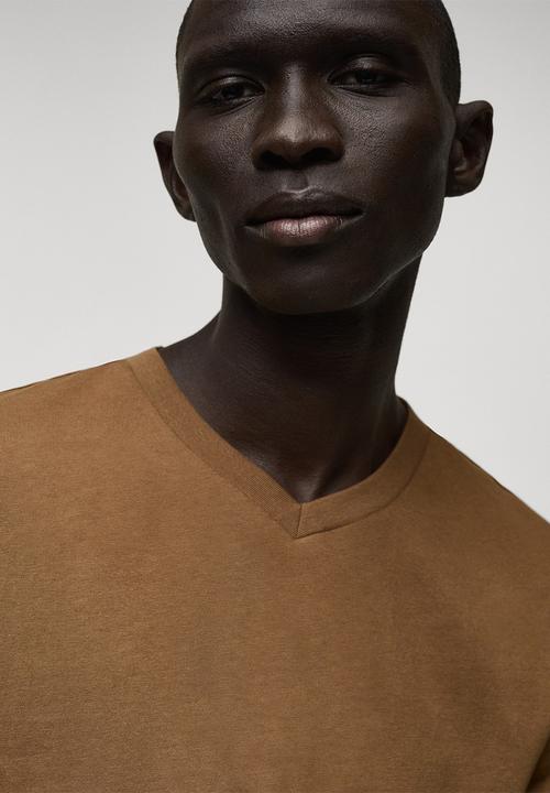 MANGO - T-Shirt Chelsea - Tobacco-Brown