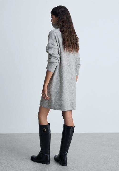 MANGO - Dress Taldote - Medium Gray