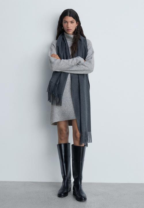 MANGO - Dress Taldote - Medium Gray