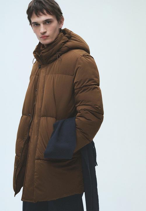 MANGO - Campi water-repellent hooded quilted anorak Jacket - Tobacco-Brown