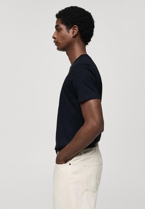 MANGO - T-Shirt Cherlo  -  Navy