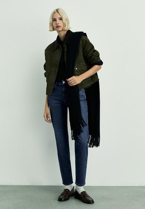 MANGO - Jeans newmom - open blue