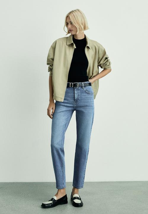 MANGO - Jeans newmom - open blue