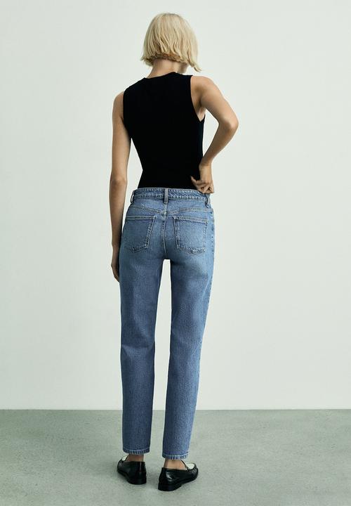 MANGO - Jeans newmom - open blue