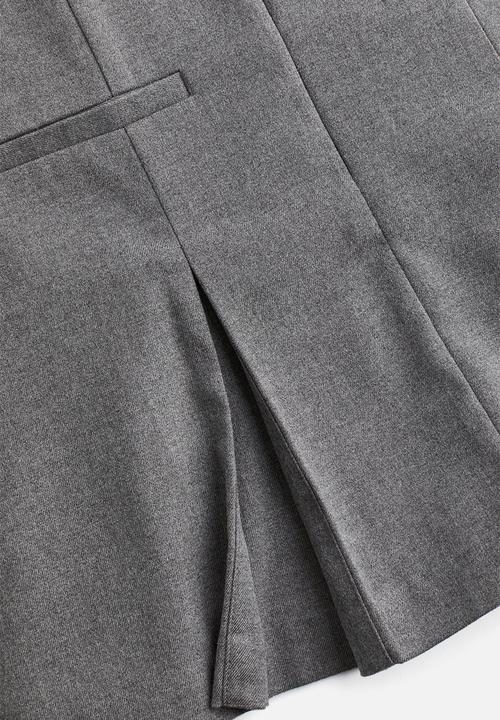 H&M - Collared zip-front dress - grey marl