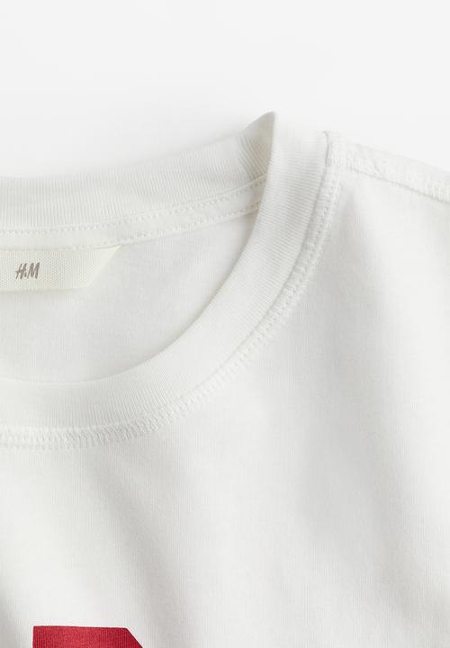 H&M - Long-sleeved jersey top - white paris