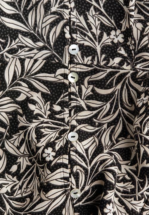 H&M - Long-sleeved dress - black & white patterned