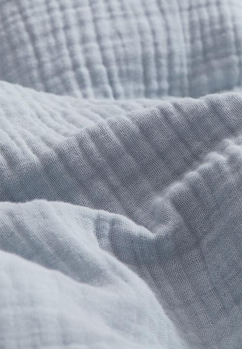 H&M - Muslin double/king duvet cover set - light dusty blue