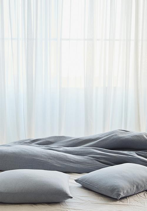 H&M - Muslin double/king duvet cover set - light dusty blue