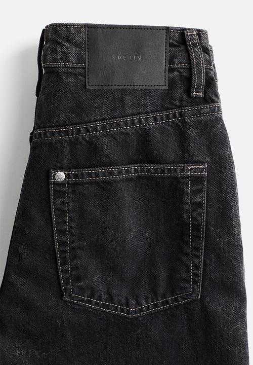 H&M - Baggy high jeans - black