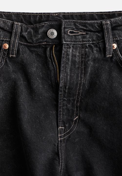 H&M - Baggy high jeans - black