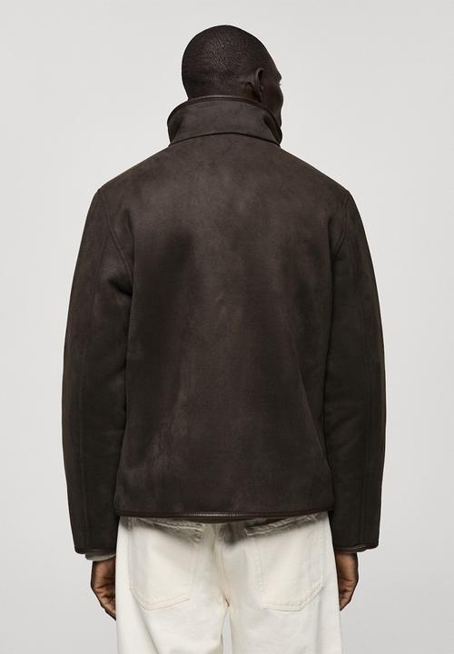 MANGO - Viggo  Reversible Sheepskin Jacket- dark brown