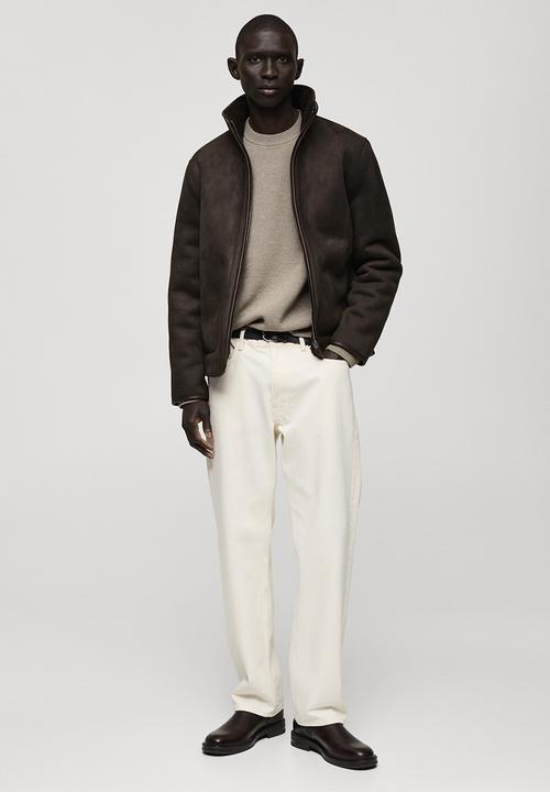 MANGO - Viggo  Reversible Sheepskin Jacket- dark brown