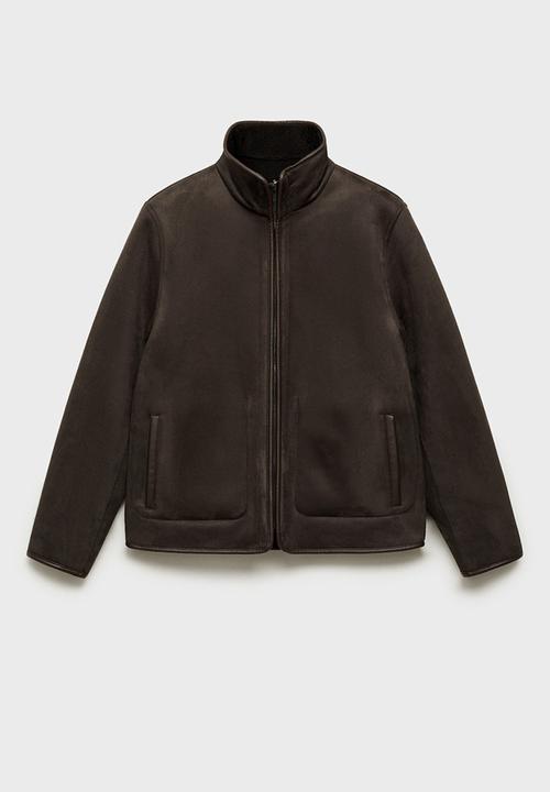 MANGO - Viggo  Reversible Sheepskin Jacket- dark brown