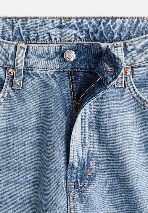 H&M - Curvy fit baggy high jeans - light denim blue