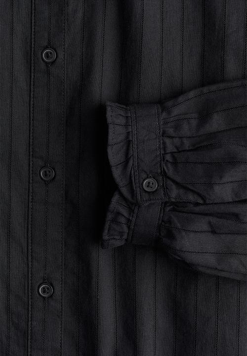 H&M - Frill-trimmed blouse - black