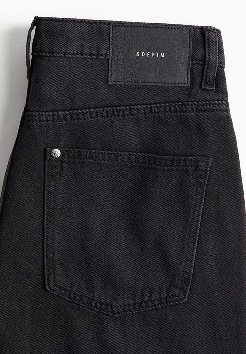 H&M - Baggy high jeans - black