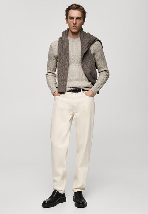 MANGO - Sweater koipe - light grey denim