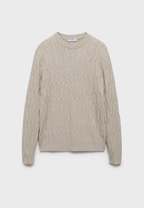 MANGO - Sweater koipe - light grey denim