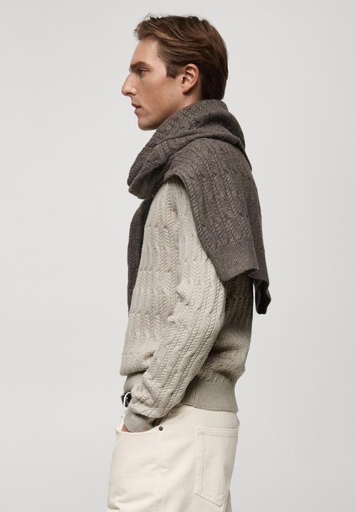 MANGO - Sweater koipe - light grey denim