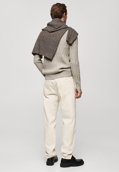 MANGO - Sweater koipe - light grey denim