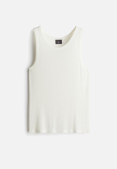 H&M - Slim fit vest top - White