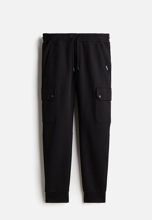 H&M - Slim fit scuba joggers - Black