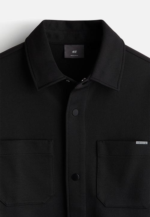 H&M - Regular fit scuba overshirt - Black