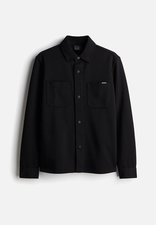 H&M - Regular fit scuba overshirt - Black