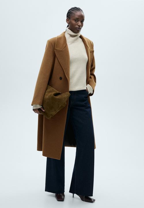 MANGO - Coat eye - dark yellow