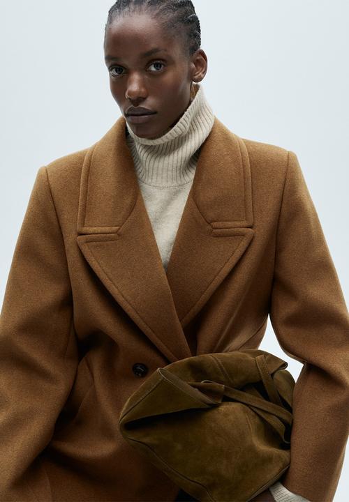 MANGO - Coat eye - dark yellow