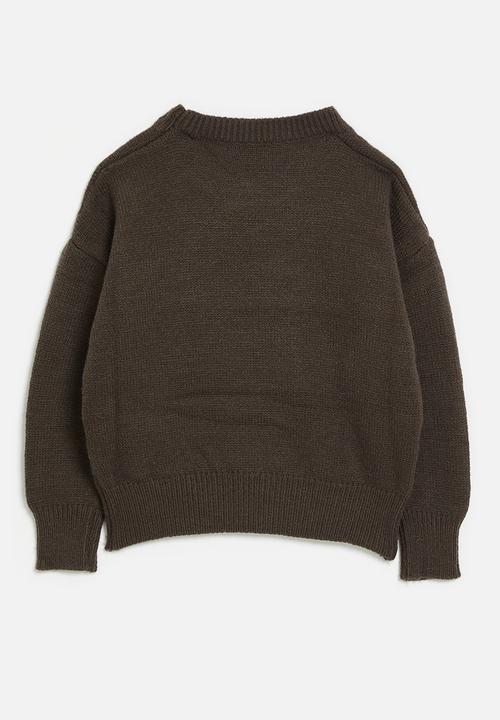 Pop Candy - Faux wool jersey - brown