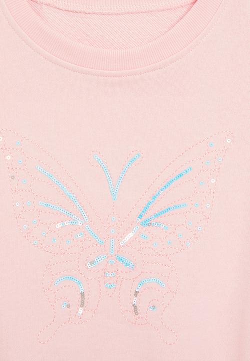 Pop Candy - Butterfly print sweat top - pink